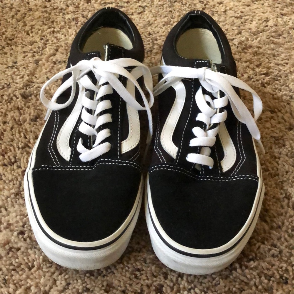 Black and white vans